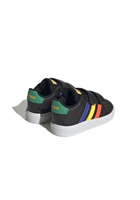 Adidas Grand Court Lifestyle Hook And Loop Shoes Black Multicolor Infant ADIDAS CORE | Sneakers | HP8918-
